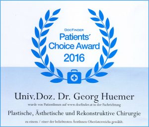 DocFinder Patients Choice Awards 2016 Dr. Huemer